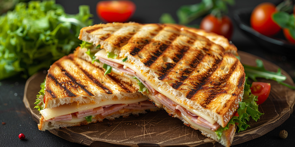 Frizby’s signature sandwich stacked high and served hot